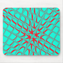 Red & Teal Tiles Mousepad mousepads