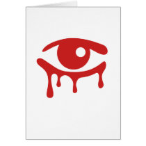 Red Tears Folding Card Vertical by Madinagoodway Red Tears Folding Card Vertical