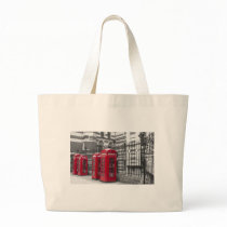 Red Telephone boxes Canvas Bags