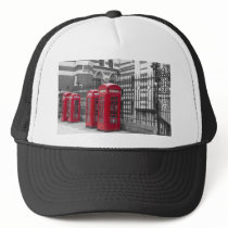 Red Telephone boxes Trucker Hat