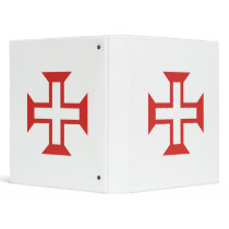 Red Templar Cross 3 Ring Binder