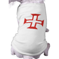 Red Templar Cross Dog Clothes