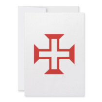 Red Templar Cross Custom Invitation