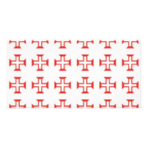Red Templar Cross pattern Photo Cards