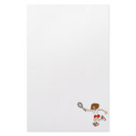 Red tennis girl stationery design