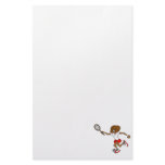 Red tennis girl stationery design