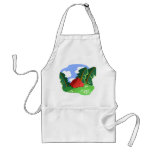 "Red tent in summer forest" apron