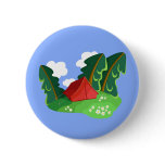 "Red tent in summer forest" button