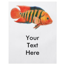 Red Terror Cichlid Fish Flyer by twopurringcats Red Terror Cichlid Fish Flyer