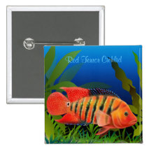 Red Terror Festae Cichlid Pin