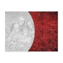 Red Textured Cutout postcards