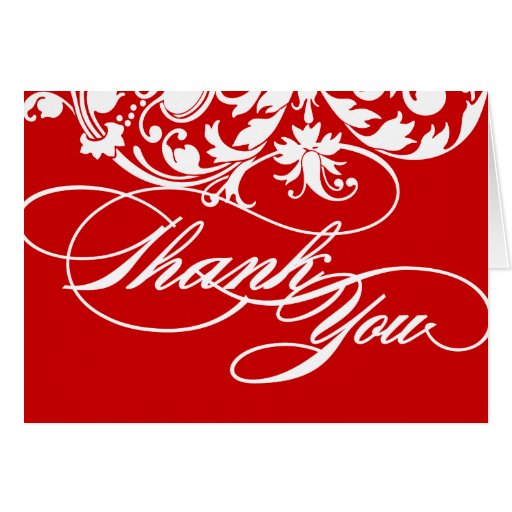 Red Thank You Cards Zazzle
