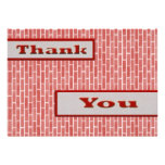 red Thank  you invitations