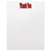 Red Thank You letterhead