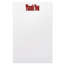 red thank you stationery