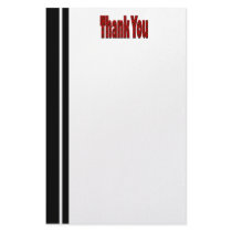 red thank you stationery