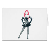 Red the French Maid Greeting Card