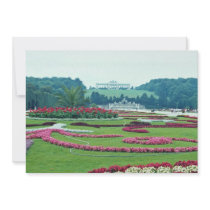 Red The Shonbrunn Castle, Vienna, Austria flowers Personalized Invitation