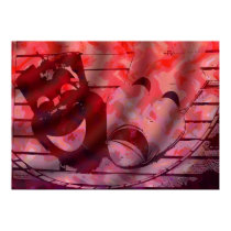 red theatre masks posters by DonnaGrayson red theatre masks posters