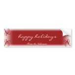 Red Thorned Corner Scroll Wine Label Bumper Stickers
