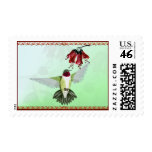 Red Throated Hummingbird-Postage