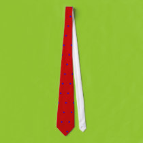 Red Tie with Blue Spots ties