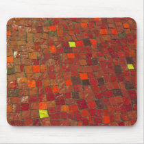 Red Tile Abstract - mousepad