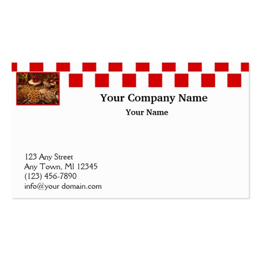 Red Tile Desserts Business Cards (front side)