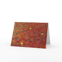 Red Tile Greeting Card