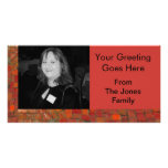 red tiles custom photo card