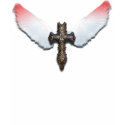 Red Tip winged cross T-Shirt by PauloRodrigues Red Tip winged cross T-Shirt