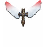 Red Tip winged cross T-Shirt