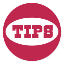 Red TIPS Tip Jar Stickers by TipJarStickers Red TIPS Tip Jar Stickers