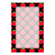 Red Tomato Pattern. Customized Stationery