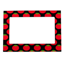 Red Tomato Pattern. Magnetic Photo Frame