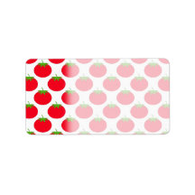 Red Tomato Pattern. Personalized Address Label