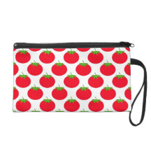 Red Tomato Pattern. Wristlet