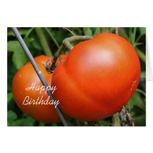Red Tomatoes On Vine Nature Birthday Card Zazzle