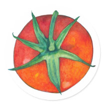 Red Tomatoes Round Sticker stickers