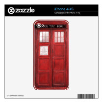 Red Tones Funny Phone Booth Call Box