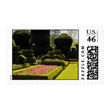 Red Topiary garden, Levens Hall, Cumbria, England Stamp