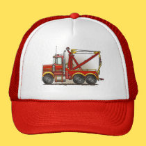Red Tow Truck Wrecker Hats hats