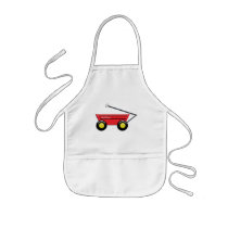Red Toy Wagon Apron