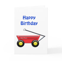 Red Toy Wagon Greeting Card