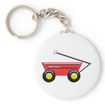Red Toy Wagon Key Chains