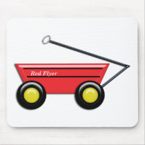 Red Toy Wagon Mouse Pad