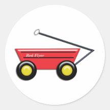 Red Toy Wagon Stickers
