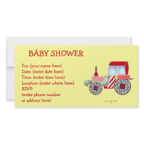 Red Tractor Baby Shower photo cards by CookieCrumblers Red Tractor Baby Shower photo cards