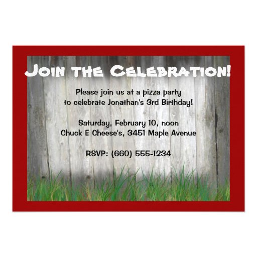 Red Tractor Birthday Invitation: Age in Cart