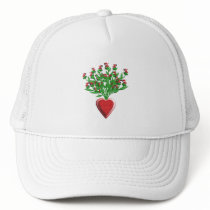 Red Tractor Bouquet Hat by KirstenEdwards Red Tractor Bouquet Hat